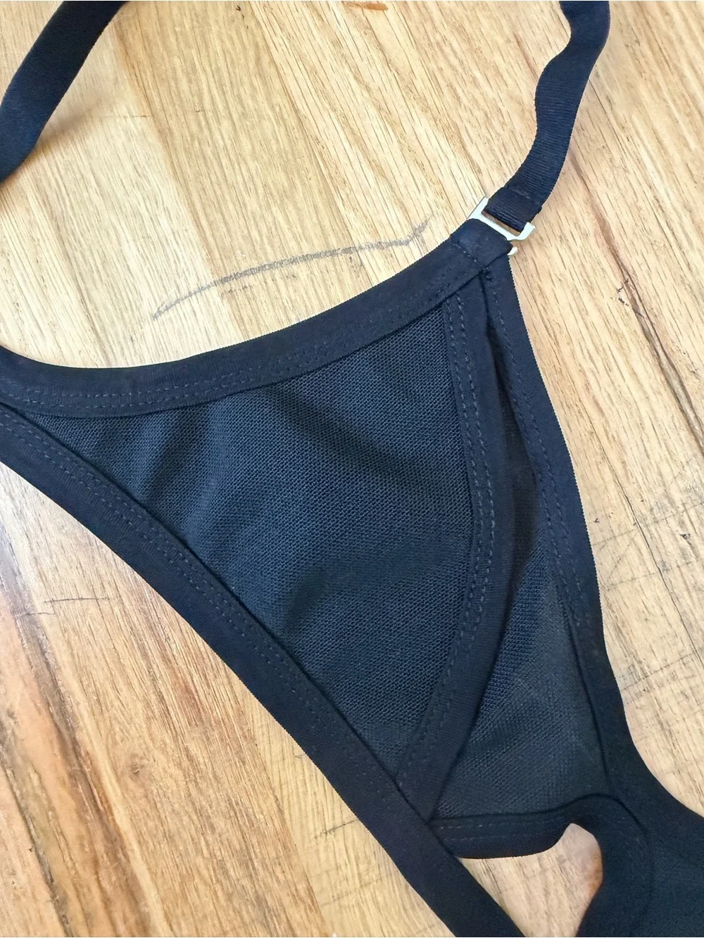 Dion Lee Black Sheer Cutout Bralette - size small - Picture 3 of 5